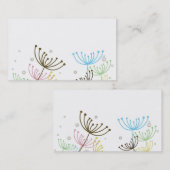 Carte de visite floral (Devant / Derrière)