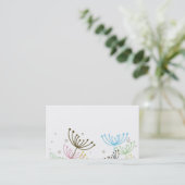 Carte de visite floral (Debout devant)