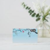 Carte de visite floral (Debout devant)