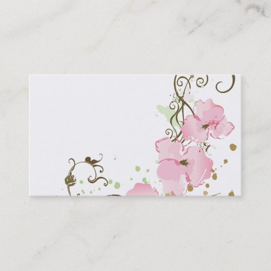 Carte de visite floral (Devant)