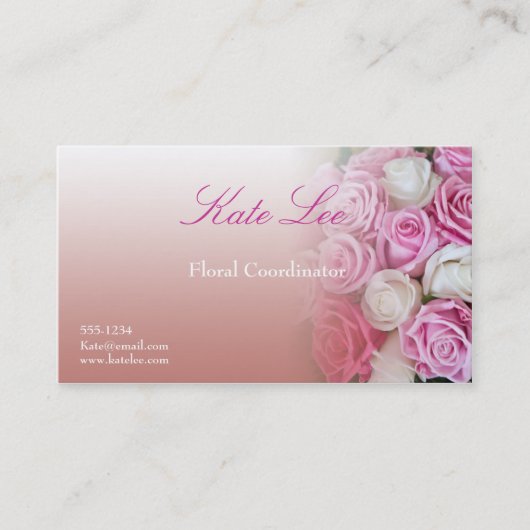 Carte de visite floral (Devant)