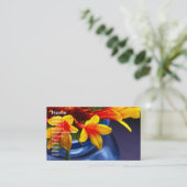 Carte de visite floral (Debout devant)