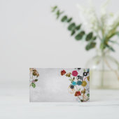 Carte de visite floral (Debout devant)