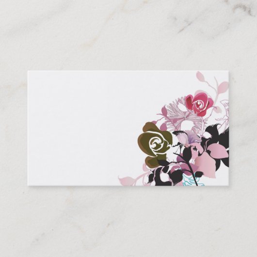 Carte de visite floral (Devant)
