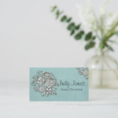 carte de visite floral (Debout devant)