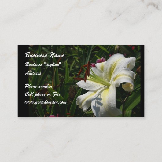 Carte de visite floral (Devant)