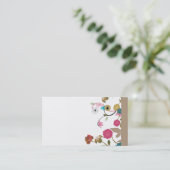 Carte de visite floral (Debout devant)