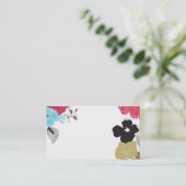 Carte de visite floral (Debout devant)