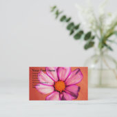 Carte de visite floral (Debout devant)