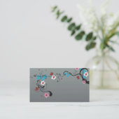 Carte de visite floral (Debout devant)