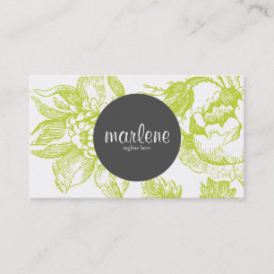 carte de visite floral