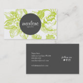 carte de visite floral (Devant / Derrière)