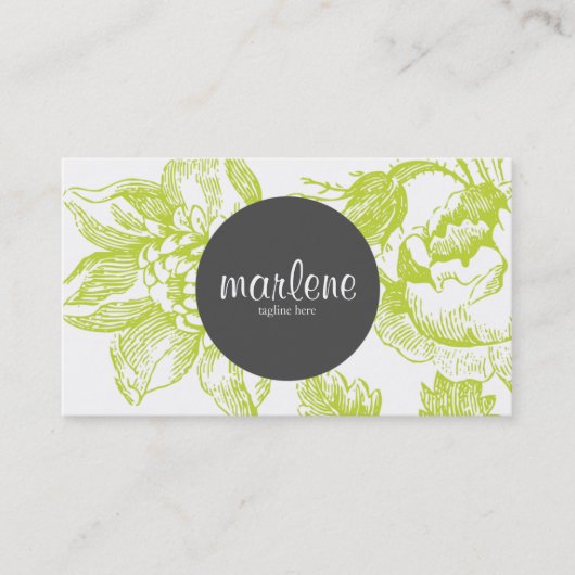 carte de visite floral (Devant)