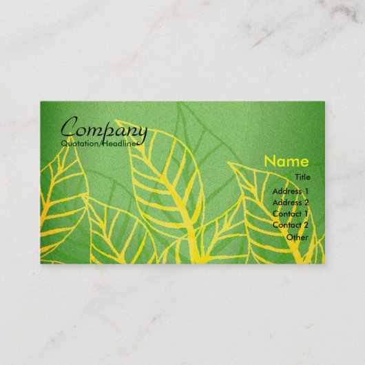 Carte de visite floral (Devant)