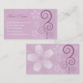 Carte De Visite Floral (Devant / Derrière)