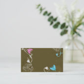 Carte de visite floral (Debout devant)