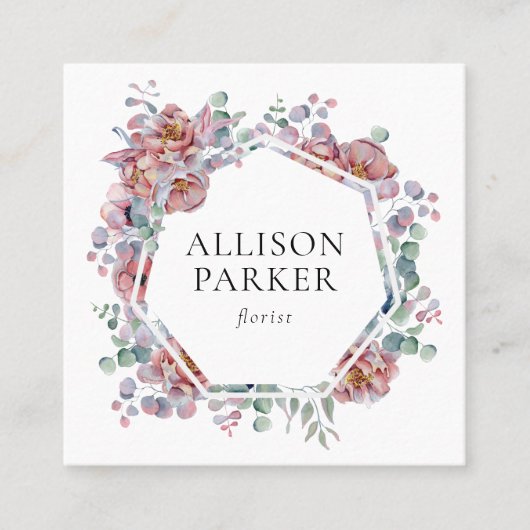 Carte de visite floral (Devant)