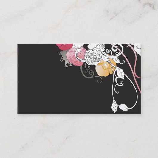Carte de visite floral (Devant)
