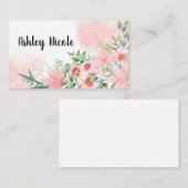 Carte de visite floral (Devant / Derrière)