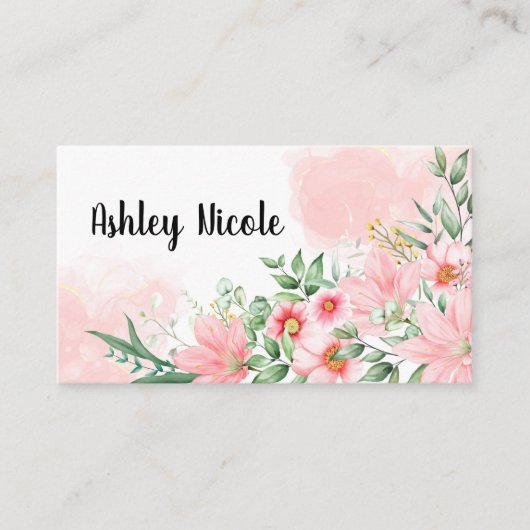 Carte de visite floral (Devant)