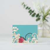 Carte de visite floral (Debout devant)