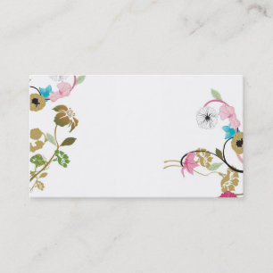 Carte de visite floral