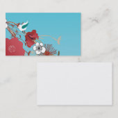 Carte de visite floral (Devant / Derrière)