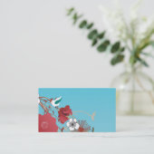 Carte de visite floral (Debout devant)