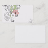 Carte de visite floral (Devant / Derrière)