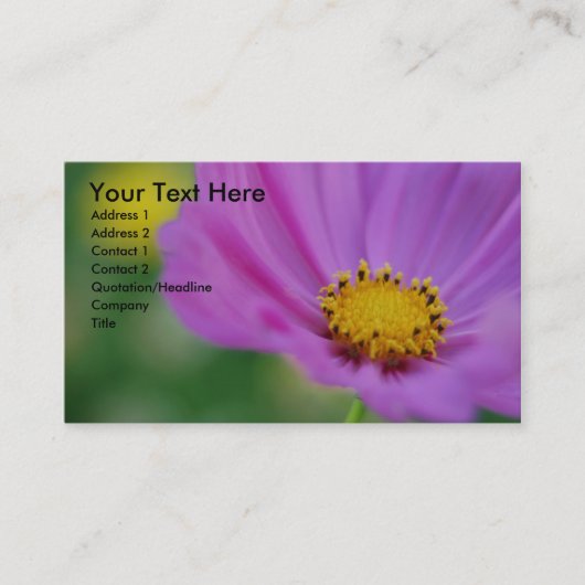Carte de visite floral (Devant)