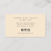 Carte de visite floral (Dos)