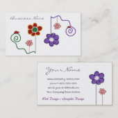 Carte de visite floral à la mode (Devant / Derrière)