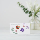 Carte de visite floral à la mode (Debout devant)