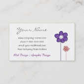 Carte de visite floral à la mode (Dos)