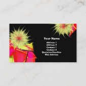Carte de visite floral abstrait de studio d'art (Dos)