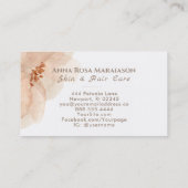 Carte De Visite *~* Floral Abstrait Peach Beige Aquarelle (Dos)