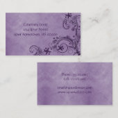 Carte de visite floral affligé 02 par pourpres (Devant / Derrière)