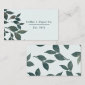 Carte de visite floral aquarelle (Devant / Derrière)