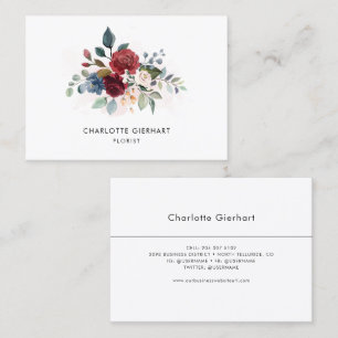 Carte De Visite Floral Aquarelle fleuriste moderne