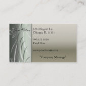 Carte de visite floral argenté (Dos)