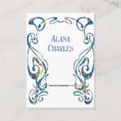 Carte De Visite Floral art nouveau frame (Devant)