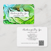 Carte De Visite *~* Floral Art Painting ROSE QR Fleur de journal (Devant / Derrière)