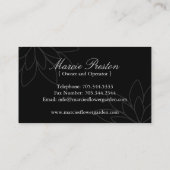 Carte de visite floral audacieux (Dos)