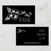 Carte De Visite Floral autochtone ayasha (Devant / Derrière)