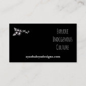 Carte De Visite Floral autochtone ayasha (Dos)