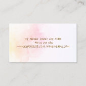 Carte De Visite Floral Bakery Tools Watercolor (Dos)