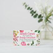 Carte De Visite Floral Beauty Consultant (Debout devant)