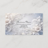 Carte de visite floral blanc (Dos)