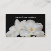 Carte de visite floral blanc (Dos)