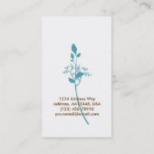 Carte de visite floral (blanc/vert) (Dos)